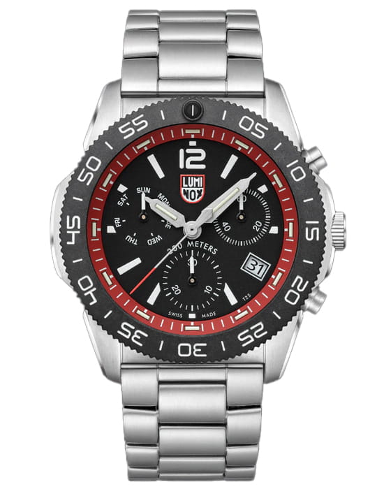 Luminox Luminox Pacific Diver XS.3155.M  XS.3155.M кварцевые мужские часы черный циферблат, браслет нержавеющая сталь — вид спереди