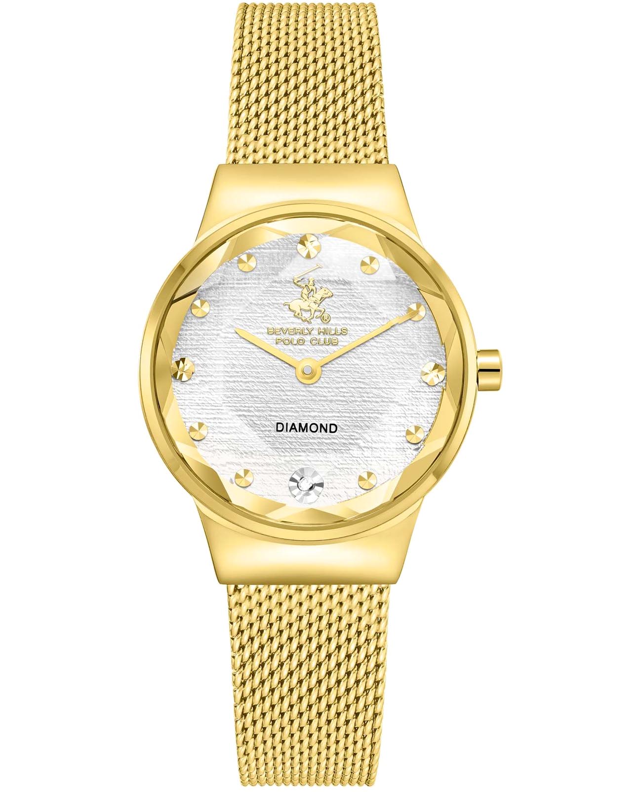 Beverly Hills Polo Club Beverly Hills Polo Club BP3768X.130  BP3768X.130 кварцевые женские часы серебристый циферблат, браслет нержавеющая сталь с ip-покрытием — вид спереди