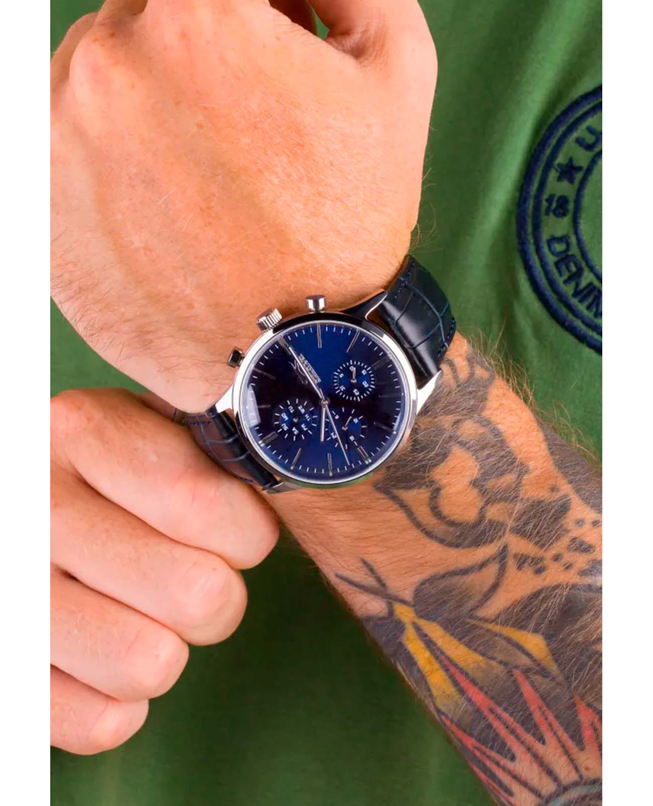 Slazenger Slazenger Multifunction SL.09.2124.2.03 кварцевые мужские часы часы крупный план синий циферблата